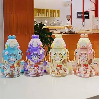 SEVİMLİ TAVŞAN KULAKLI PİPETLİ MATARA 750 ML