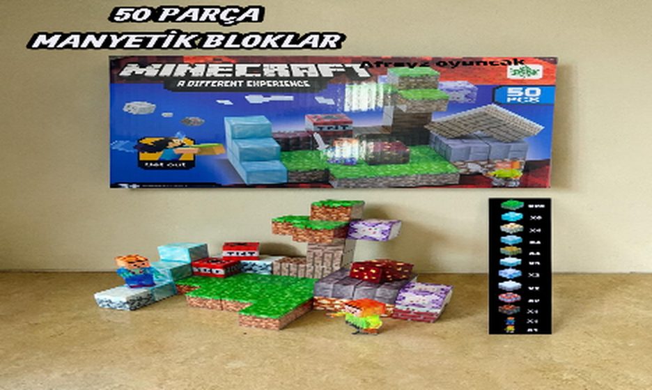50 PARÇA MİNECRAFT MANYETİK BLOKLAR