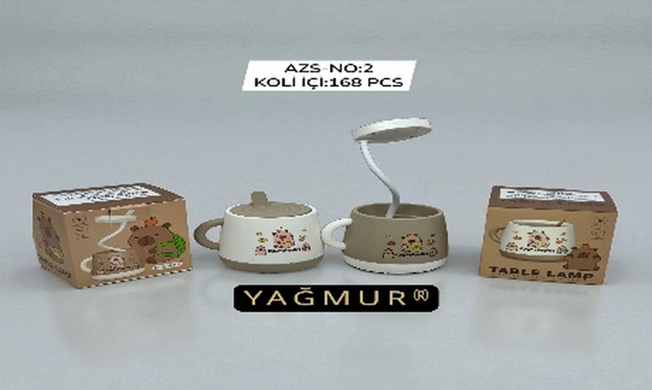 CAPY BARA KUPA MODELİ ŞARJLI MASA LAMBASI