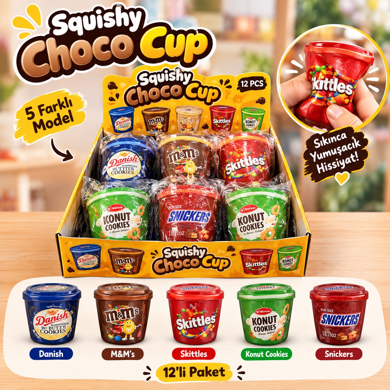 CHOCO CUBE KARMA ÇİKOLATA SQUİSHY 12'Lİ PKT
