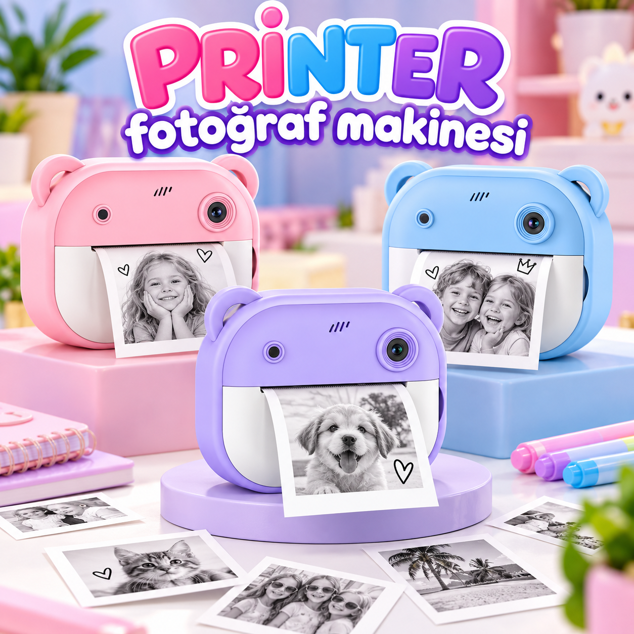 YAZICILI FOTOĞRAF MAKİNESİ DİJİTAL VE FONKSİYONEL