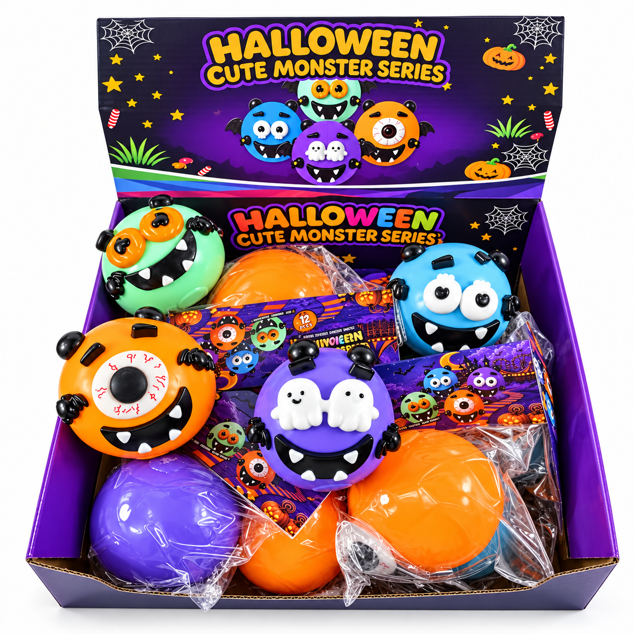 HELLOWEN CUTE MONSTER MEGA BOY SQUİSHY 18'Lİ PAKET