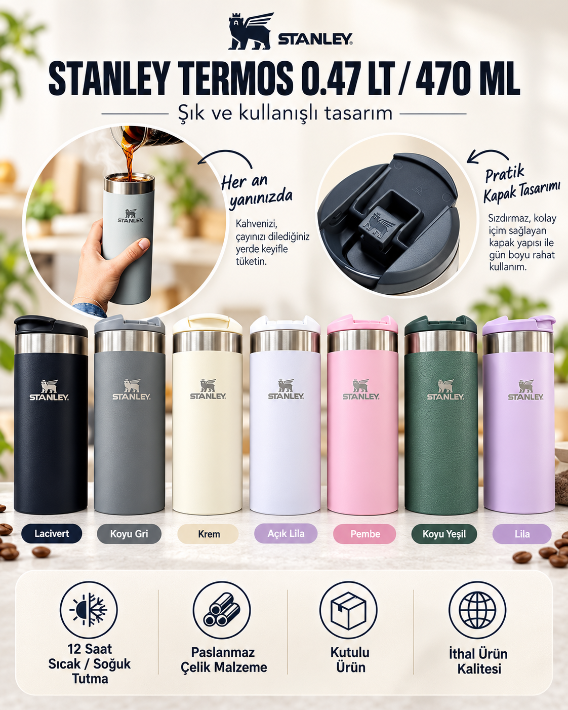 STANLEY TERMOS BARDAK 0.47 LT