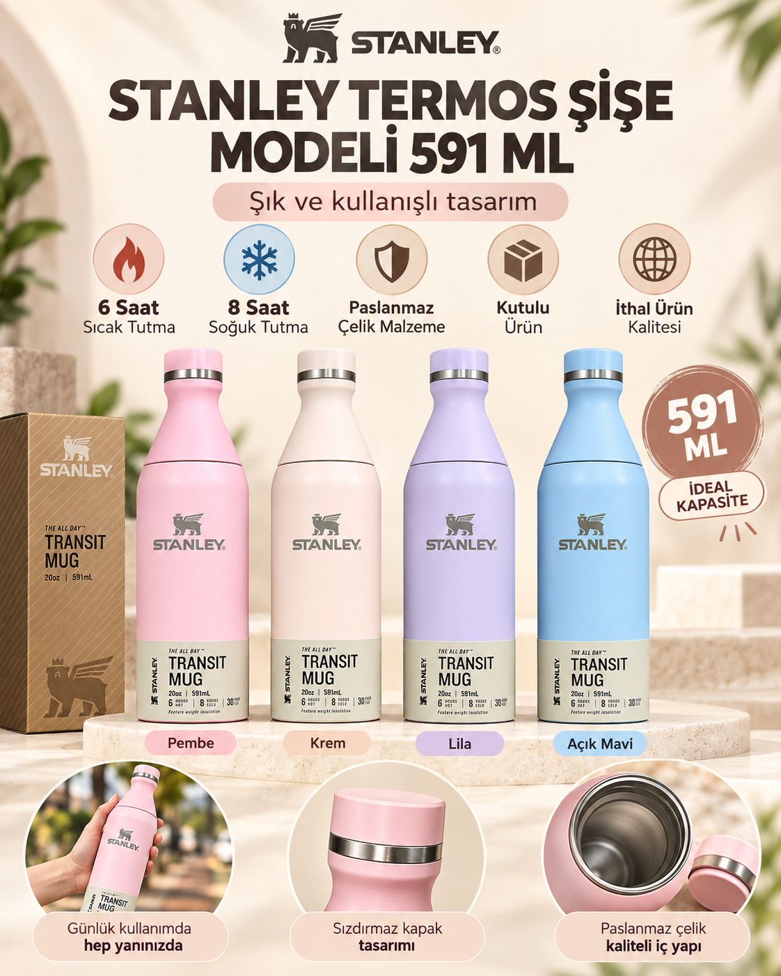 STANLEY TERMOS ŞİŞE MODELİ 591 ML