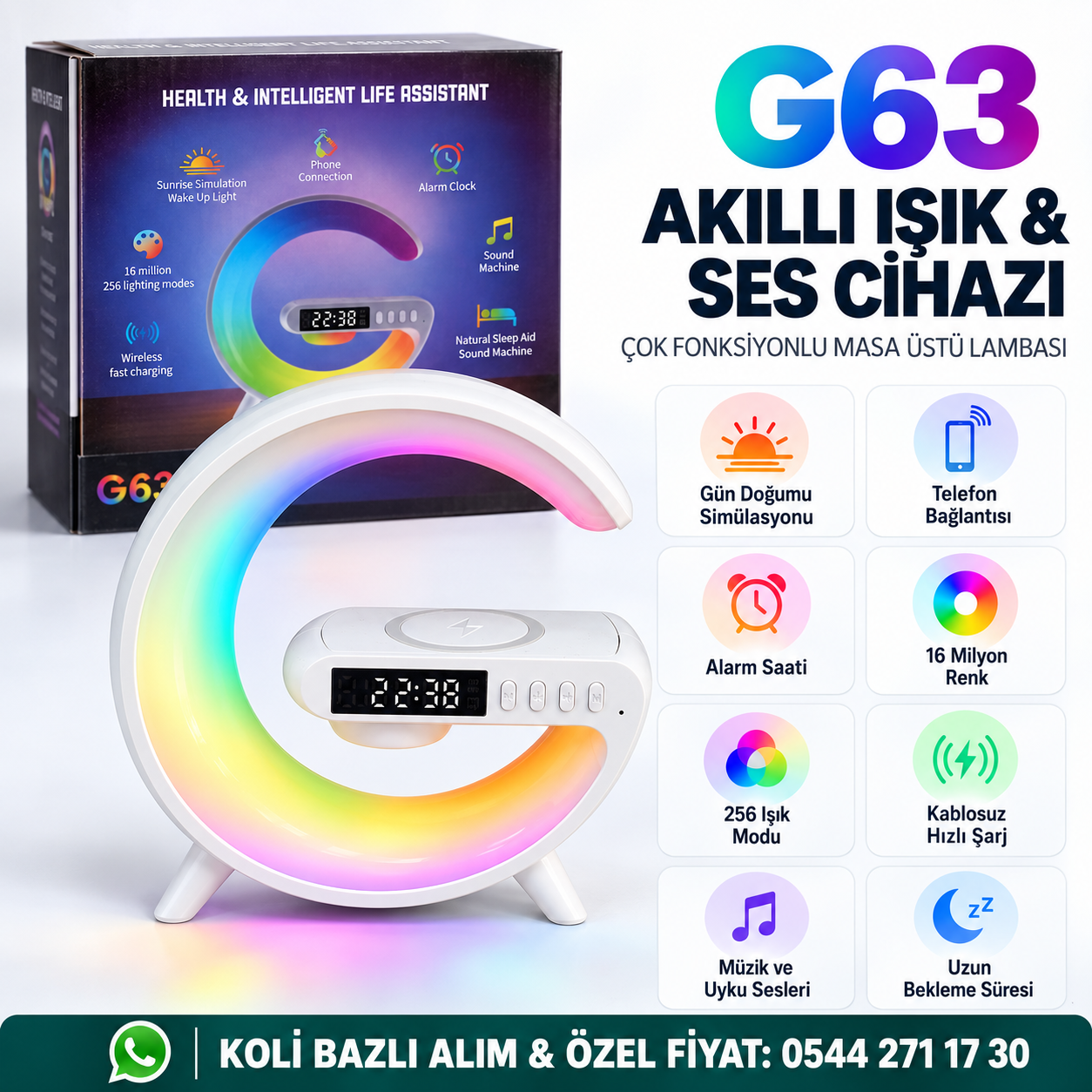 G63 AKILLI IŞIK VE SES CİHAZI ŞARJ İSTASYONU
