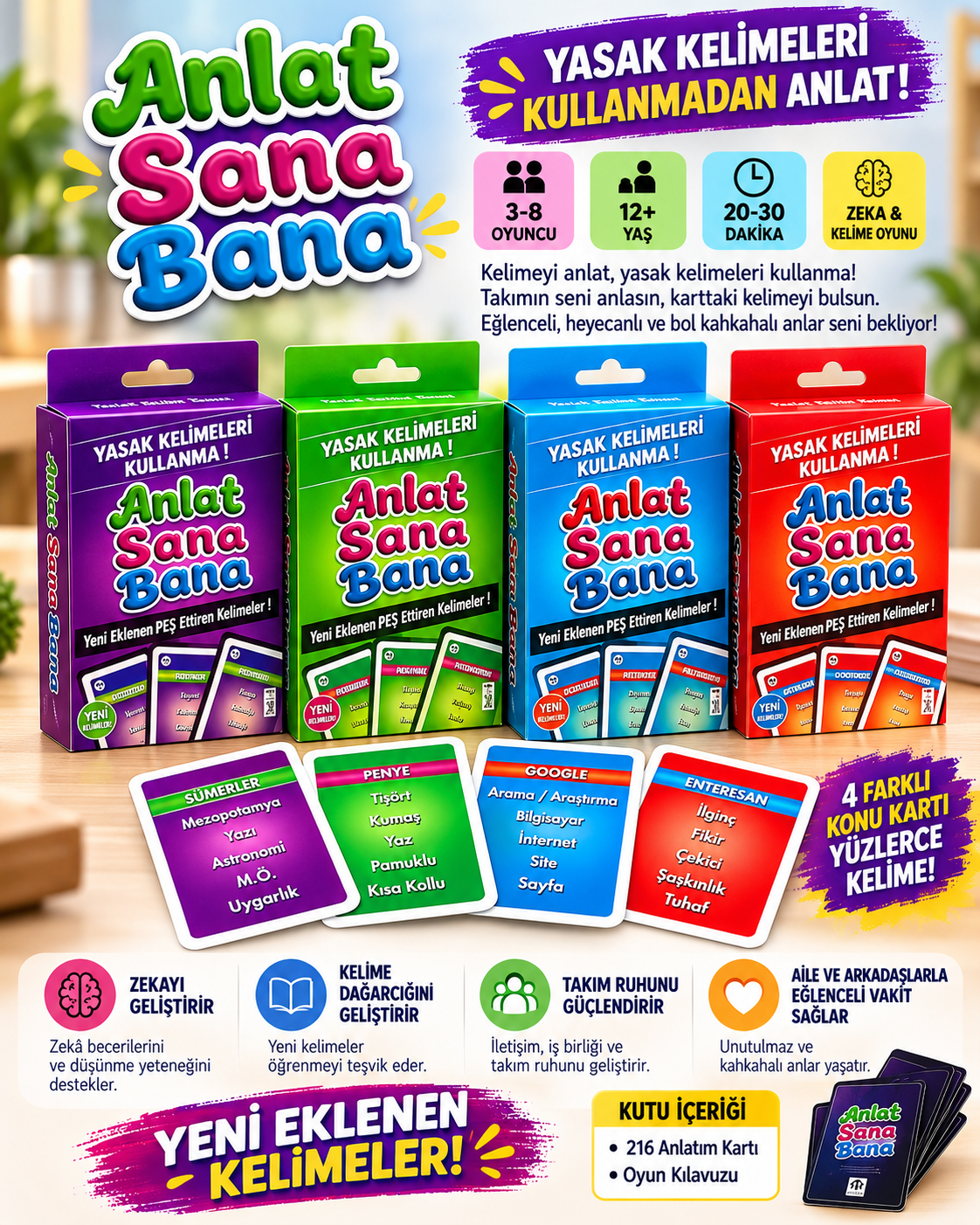 ANLAT SANA BANA – YASAK KELİME OYUNU 24’LÜ PAKET