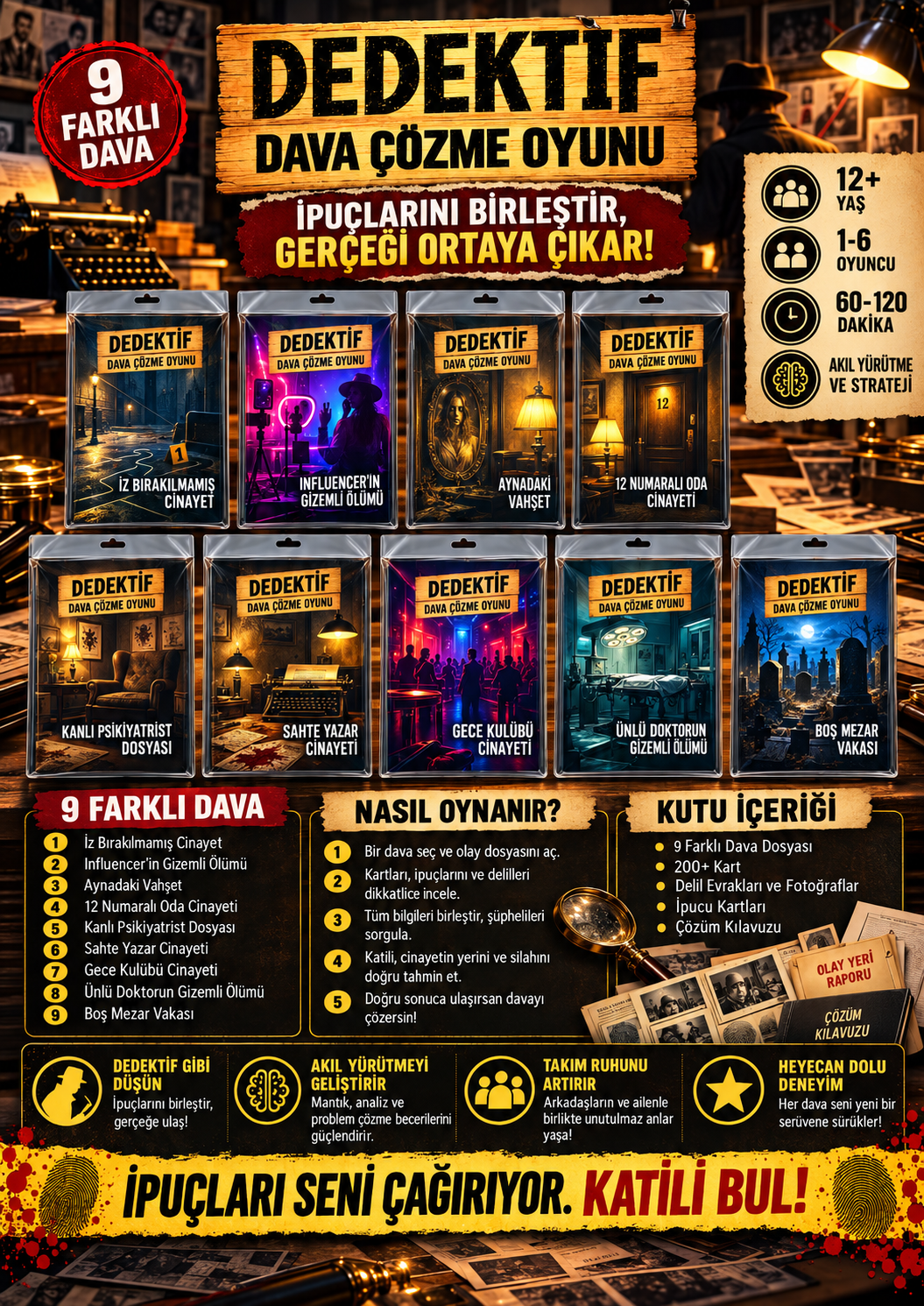 DEDEKTİF DAVA ÇÖZME OYUNU