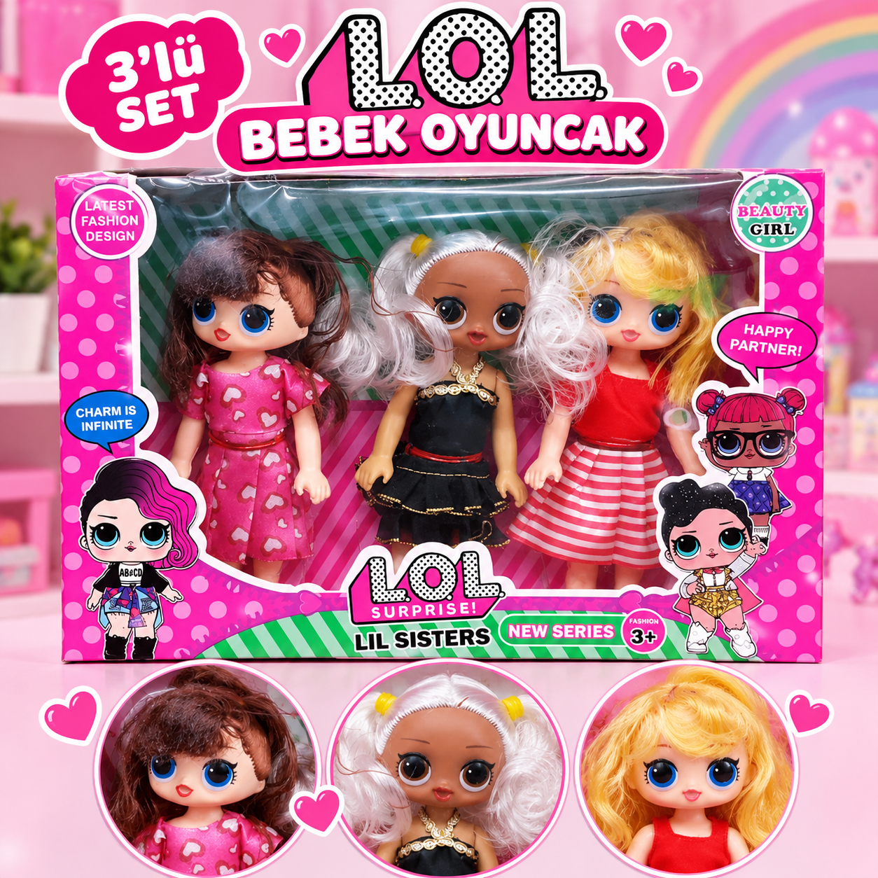 3'LÜ SET LOL BEBEK OYUNCAK