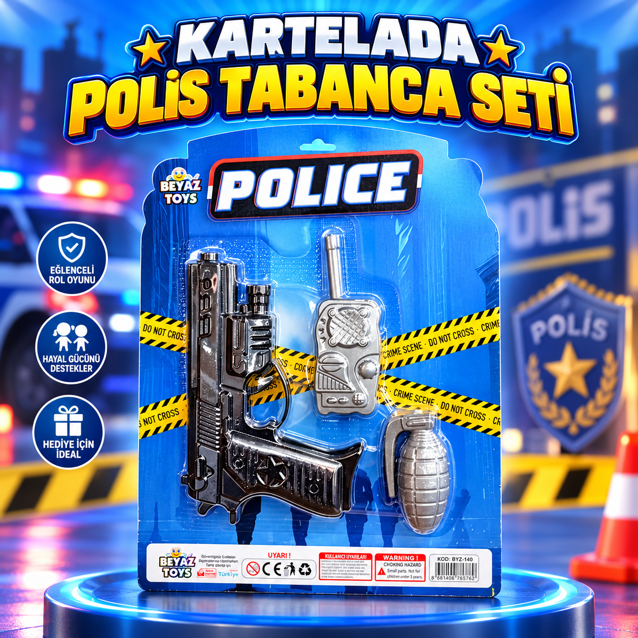 KARTELADA POLİS TABANCA SETİ
