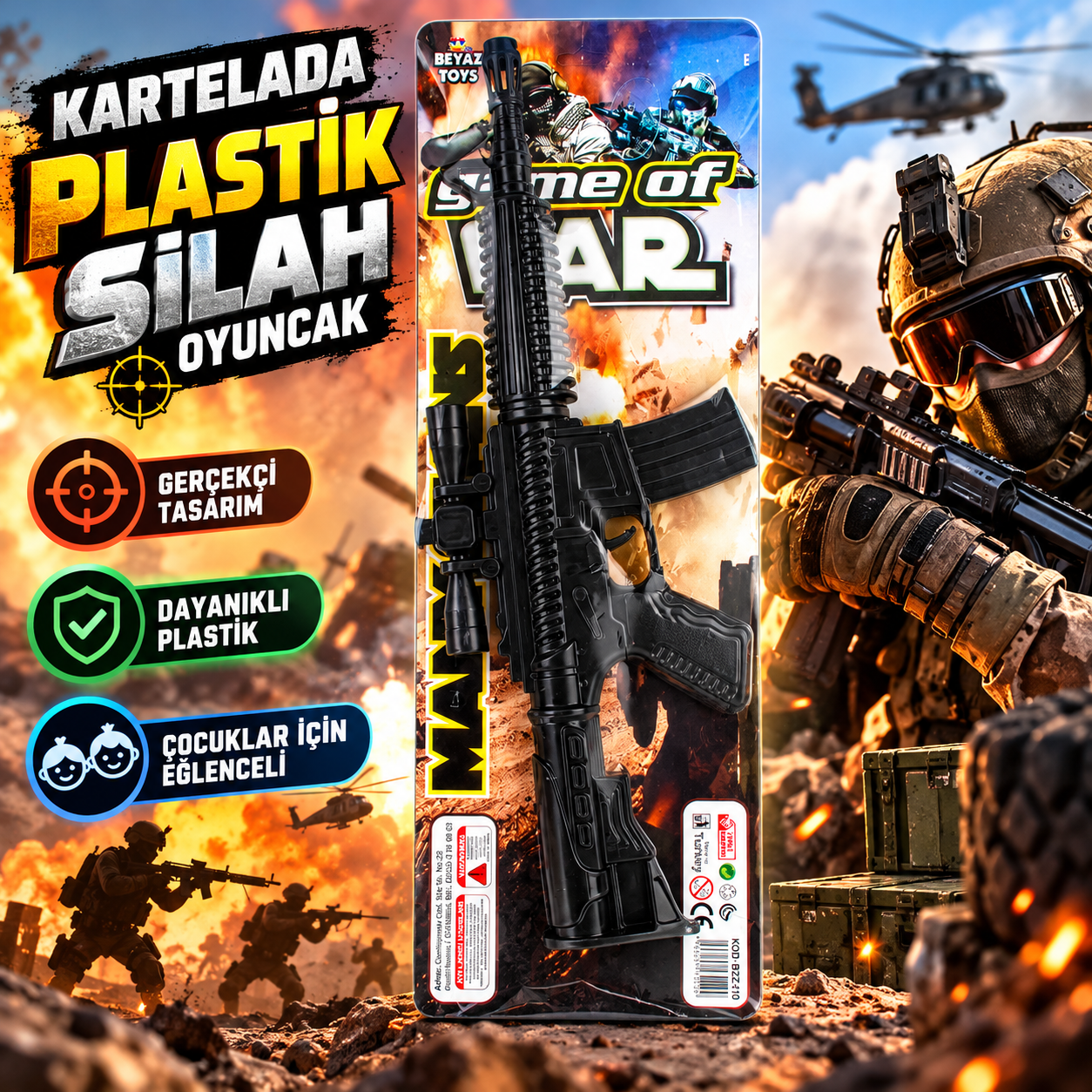 KARTELADA PLASTİK SİLAH OYUNCAK