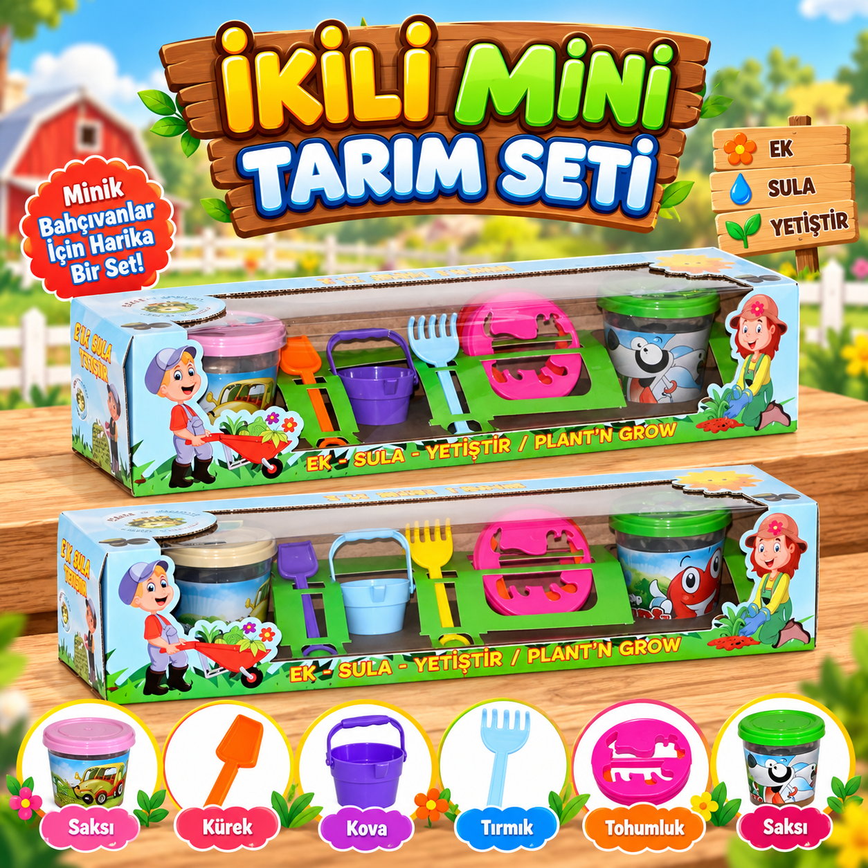 ASYA İKİLİ MİNİ TARIM SETİ