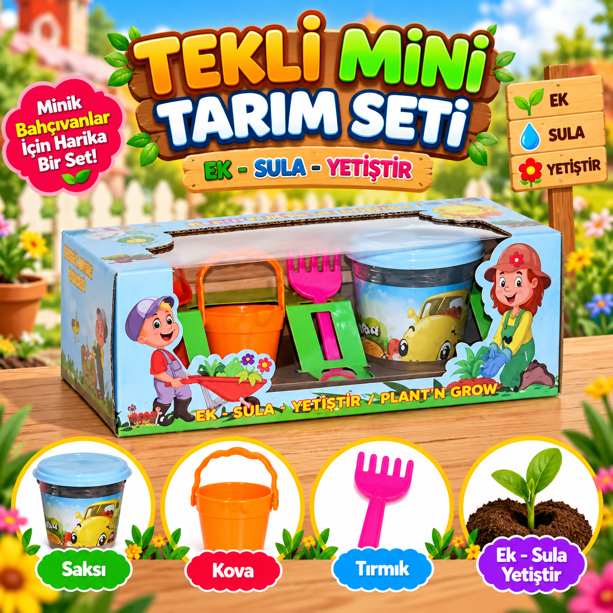 ASYA TEKLİ MİNİ TARIM SETİ