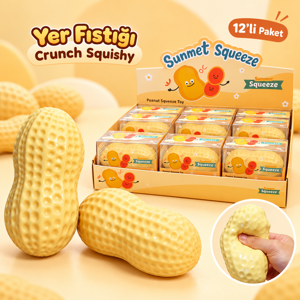 YER FISTIĞI CRUNCH SQUISHY – 12'Lİ PAKET